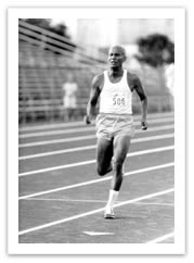 Sri Chinmoy sprinting